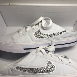 Womens Nike Mule, with Handset Glass Rhinestones